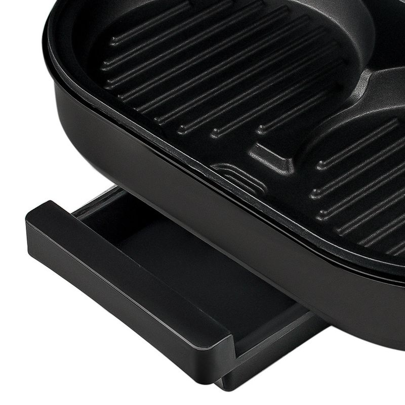 3-in-1 ontbijtstation: elektrische hamburgergrill, steak- en eierpan en muffintoaster, compact keukenapparaat voor snelle maaltijden_voghion.com