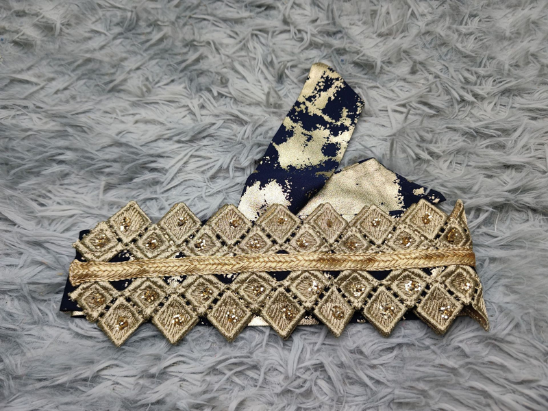 Damekjole forgyldt muslimsk chiffonkåbe med bæltekjole_voghion.com