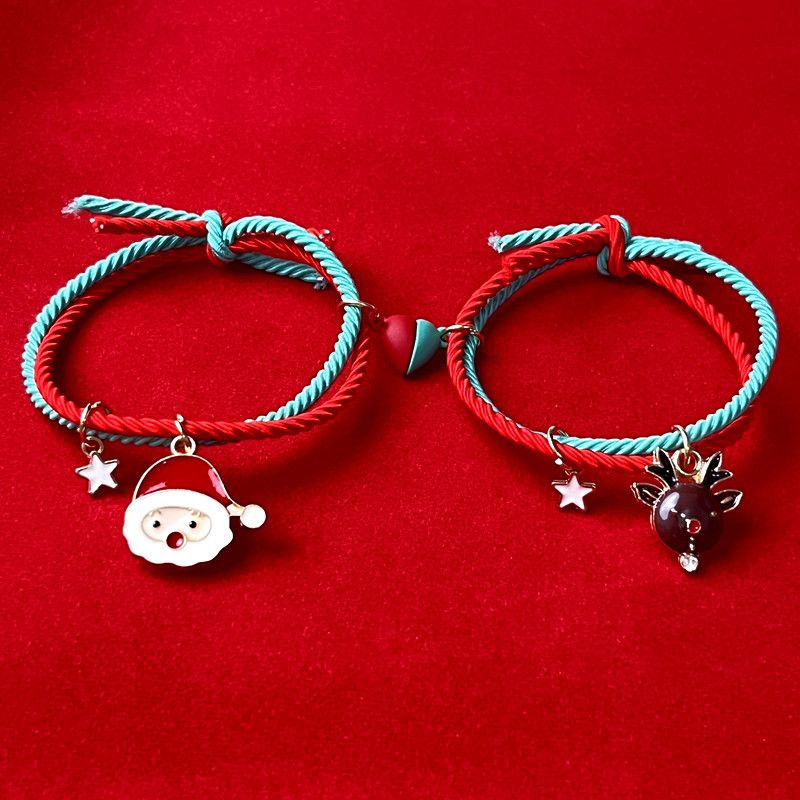Christmas bracelet for girlfriends and boyfriends Christmas gifts ins jewelry hair band hair tie rubber band_voghion.com