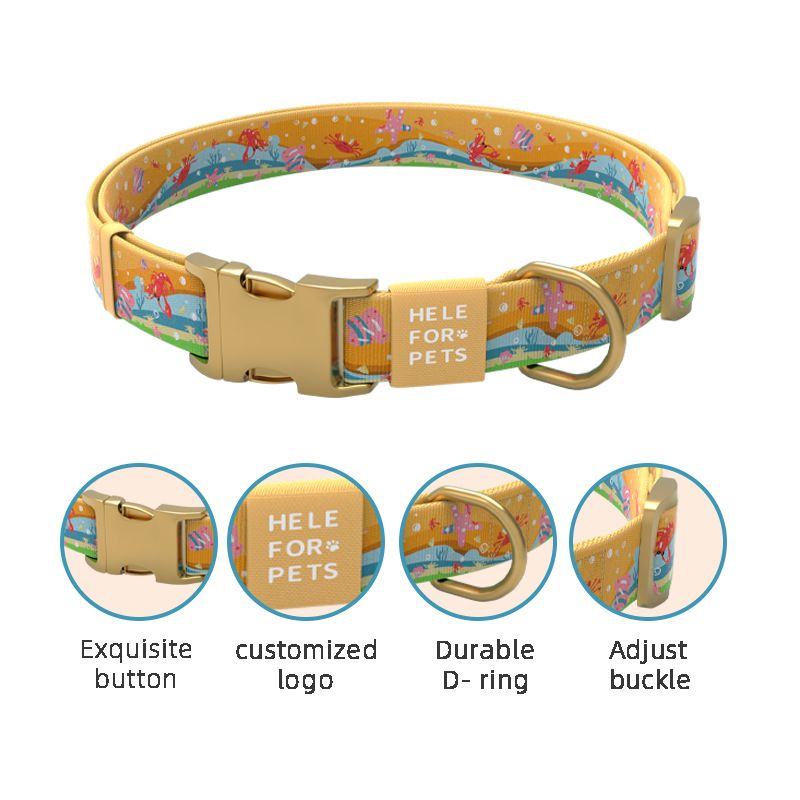 Design New Pet Supplies Dog Leash Heat Transfer Collar_voghion.com
