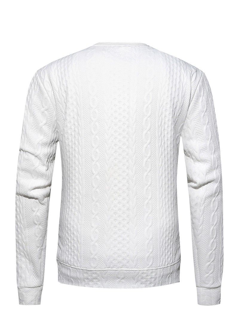 Neien Hierscht-Top mat laangen Äermel, Ronnhals, Hoodie Jacquard fir Männer_voghion.com