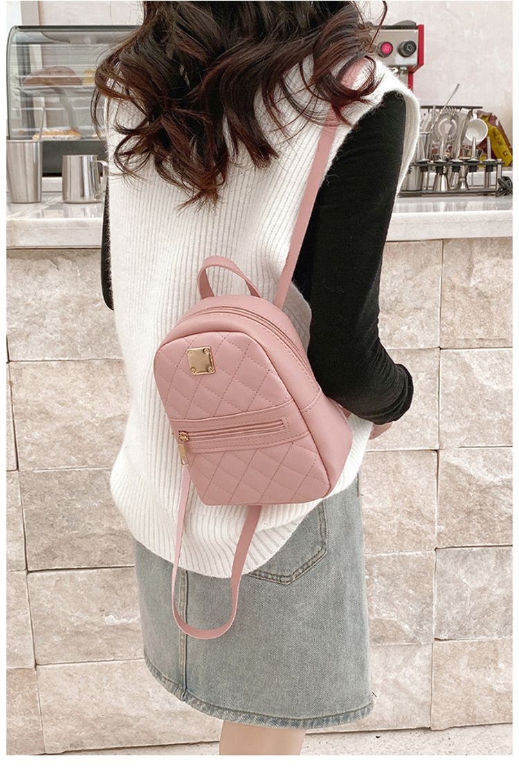 Bolso bandolera de hombro con estampado de cuadros rombos, de gran capacidad, informal, para teléfono móvil, para mujer_voghion.com