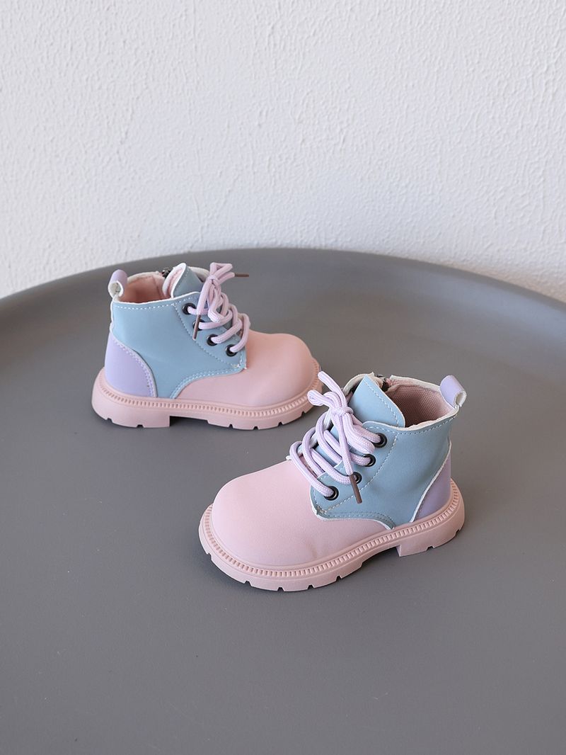 Scarpe da esterno impermeabili per bambine e bambini, in pelle, stile coreano, modello Martin, alla moda, primaverili e autunnali_voghion.com