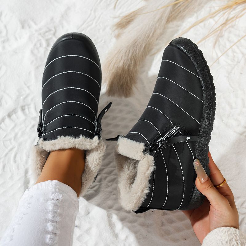 Bottes de neige basses en coton antidérapantes avec fermeture éclair latérale, imperméables et imperméables, pour l'hiver 2025, pointure 46_voghion.com