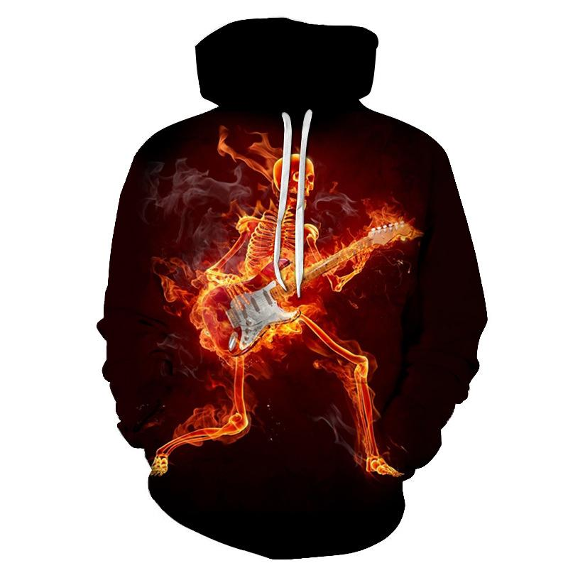 2020 Nuovo colorato Flame Hoodie 3d Felpa Uomo/Donna Con Cappuccio Autunno E Inverno Cappotto Uomo Abbigliamento Divertente Giacca Nera_voghion.com