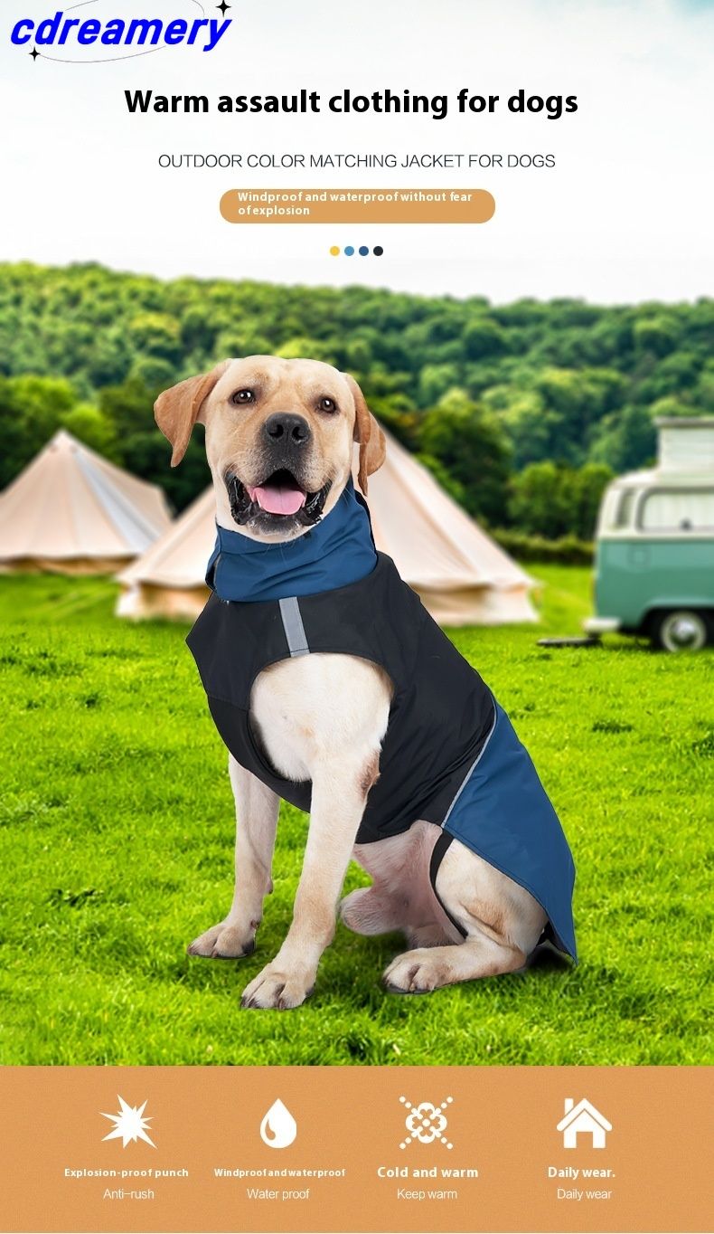 Dog Raincoat, Summer Waterproof And Stain-resistant Dog Suit, Four-legged High-neck Multi-functional Dog Windbreaker_voghion.com