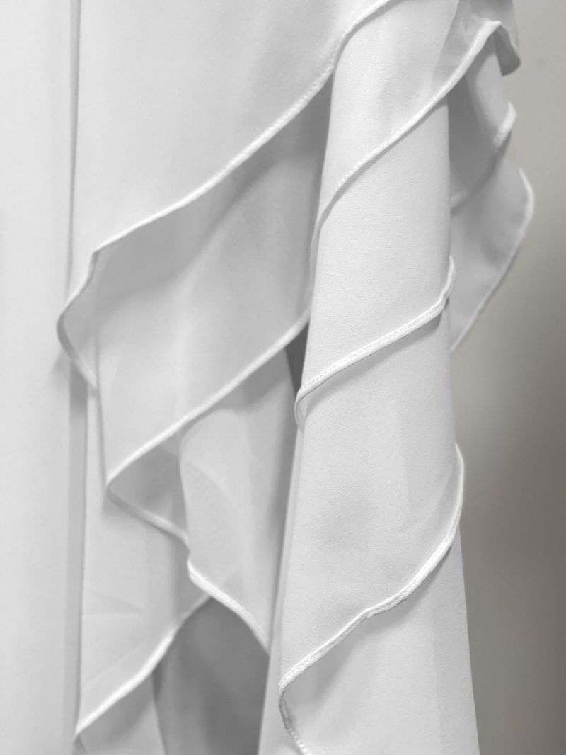 Kids Clothing Solid Color Chiffon Double Layered Large Set_voghion.com