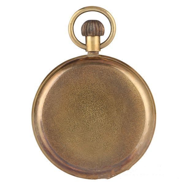 Brass Uncovered Roman Characters Five-pin Manual Manipulator Large Pocket Watch_voghion.com
