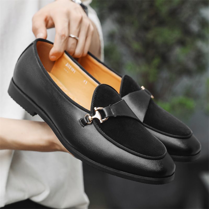 Unbeatable Quality Unbeatable Quality Le Fu Dou Men's Shoes, 2024 Spring And Autumn New Fashion Large Casual Leather Shoes, Trendy Men's Shoes_voghion.com