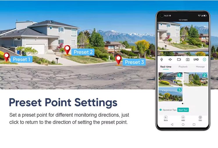 8MP 360° Panoramic WiFi Security Camera With Smart Night Vision, 3 Views Monitoring, TF Card Storage, US/EU/UK/AU Plug Options_voghion.com