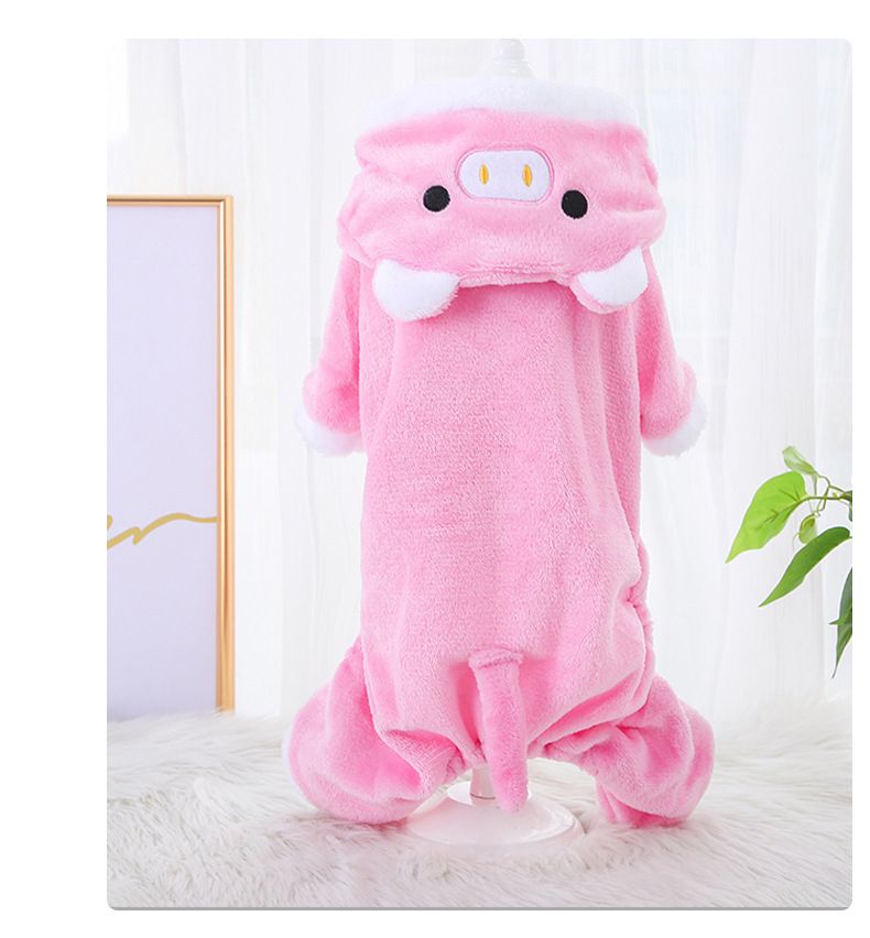 Pet clothing for dogs and cats autumn and winter warm clothes for small dogs and tigers clothing supplies dinosaur transformation clothes_voghion.com