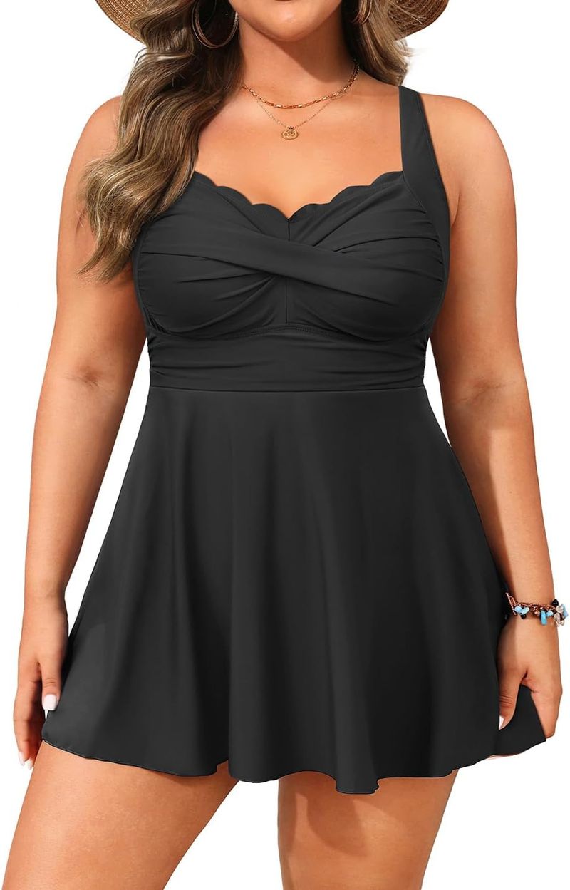 2026 New Hot-Selling European And American Style Foreign Trade Tankini Conservative High-Waisted Bikini Two-Piece_voghion.com