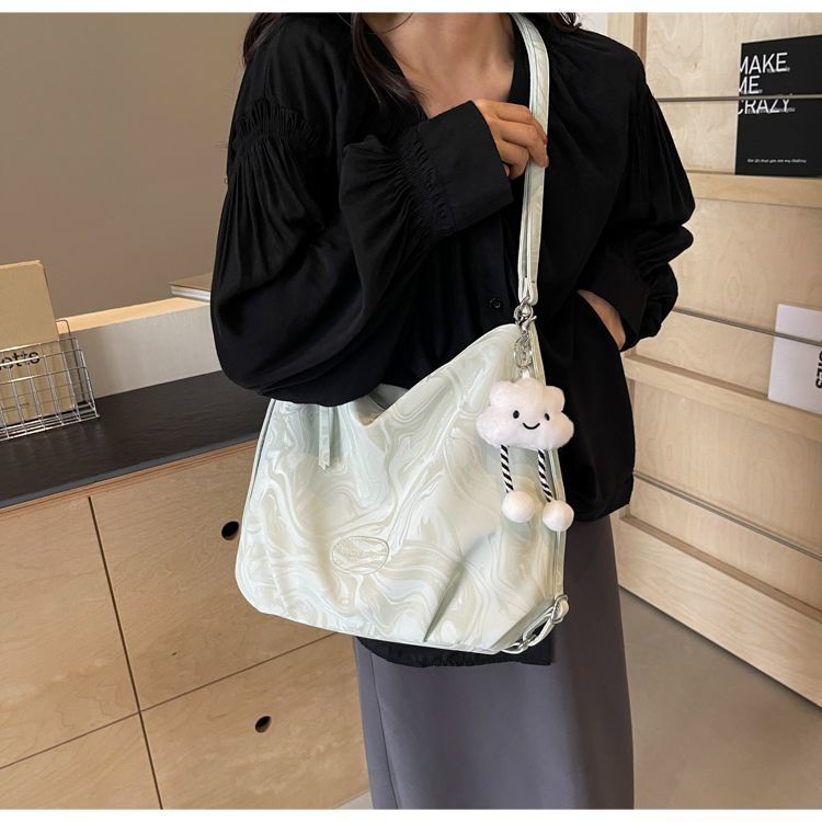 Borsa tote minimalista e capiente per donna, modello coreano, estate 2024, versatile, con tracolla di alta qualità e tracolla ascellare._voghion.com