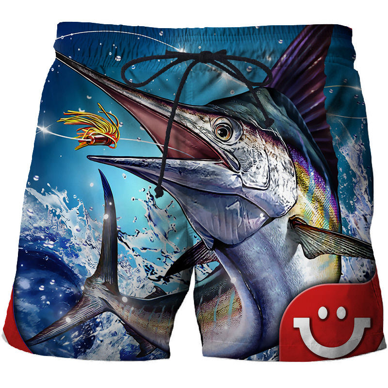 Venta caliente 3D impreso pantalones cortos de playa para hombres ropa de calle de secado rápido negro corto casual_voghion.com