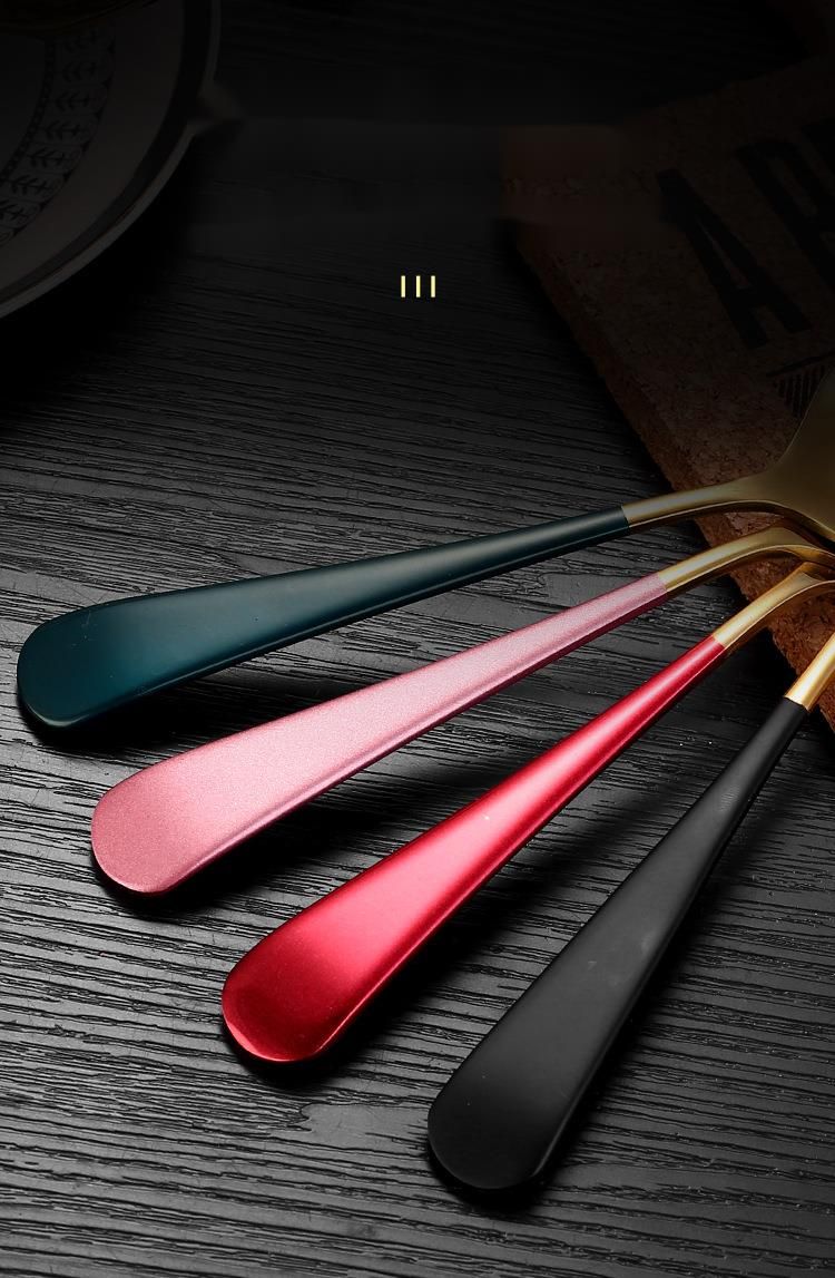 Cucchiaio per adulti in acciaio inossidabile 304, piccolo, rotondo, in stile coreano, per mescolare frutta, tè al latte e dessert, manico corto_voghion.com