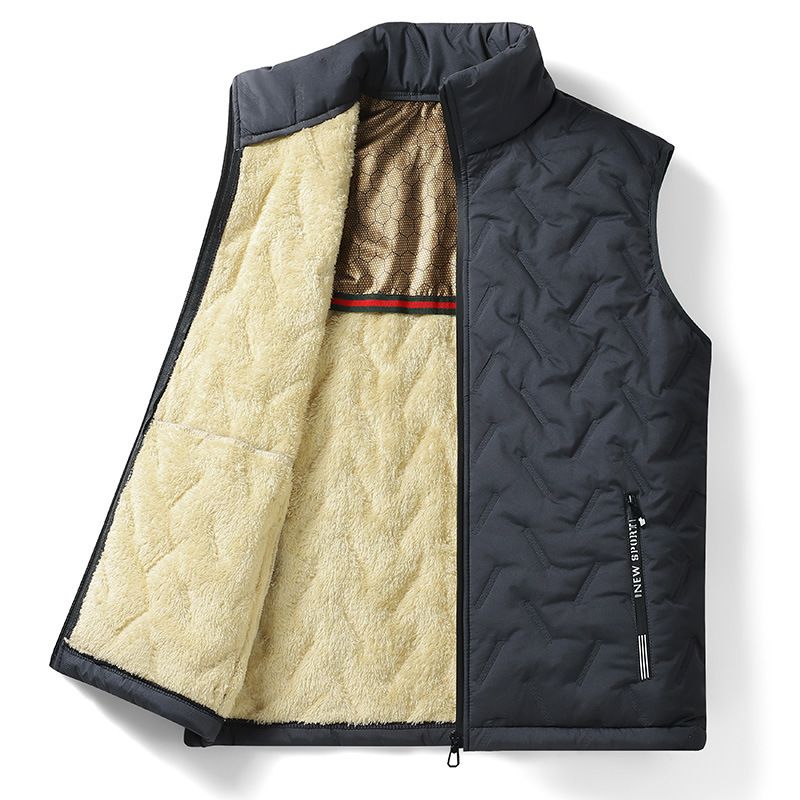 Ultraschall-Fleece-Graphen-Weste, Arbeitskleidung, Stehkragen, Herrenjacke_voghion.com