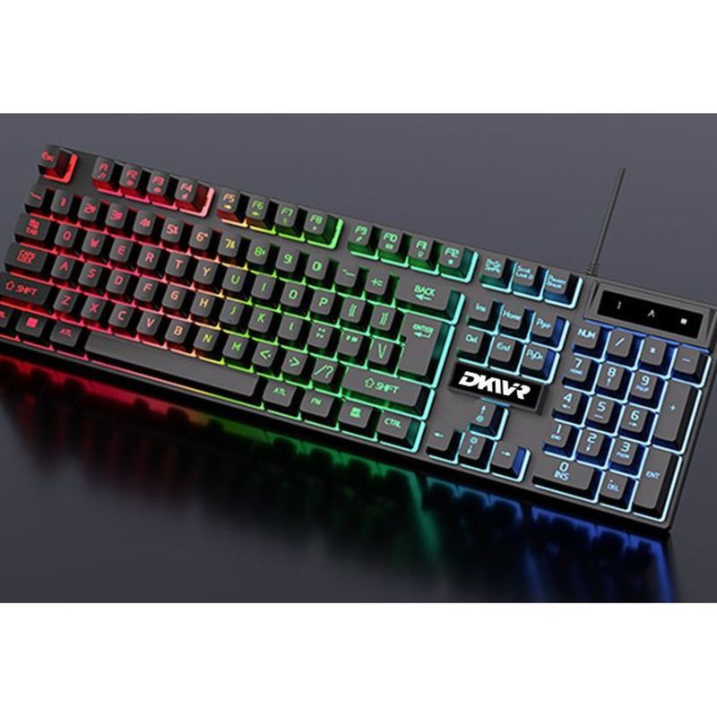 Wired Set Computer Mechanische Gaming Membran Tastatur Maus Leuchtende Peripherie_voghion.com