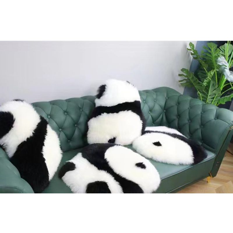 Cuscino decorativo in lana con motivo a panda arrabbiato e celebrità di Internet_voghion.com