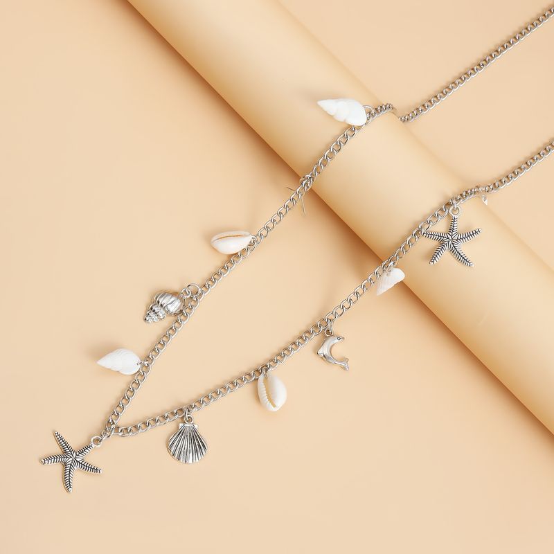 Ocean Beach Wind Shell Seestern Conch Anhänger Taille Kette Körper Kette Taille Zubehör Frauen_voghion.com