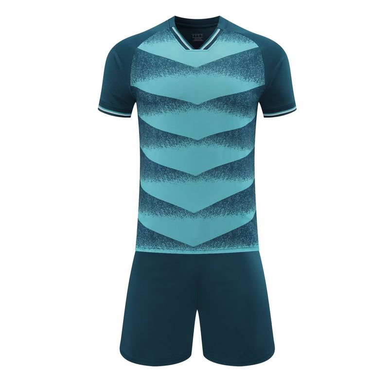 Summer football with breathable quick drying fabric, adult and children's printed size competition training suit_voghion.com