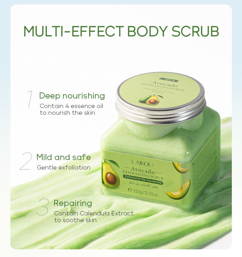 Scrub corpo LAIKOU 350 g - Trattamento esfoliante e levigante per una pelle morbida e luminosa_voghion.com