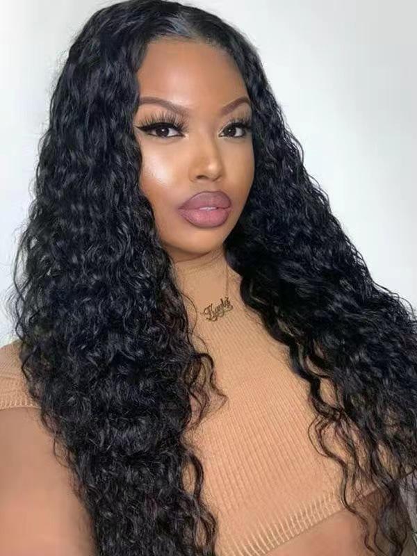 Afro Curly Wig For Women – Long Synthetic Heat-Resistant Hair – Adjustable Middle Part Or Bangs (Black, Dark Brown, Light Brown)_voghion.com