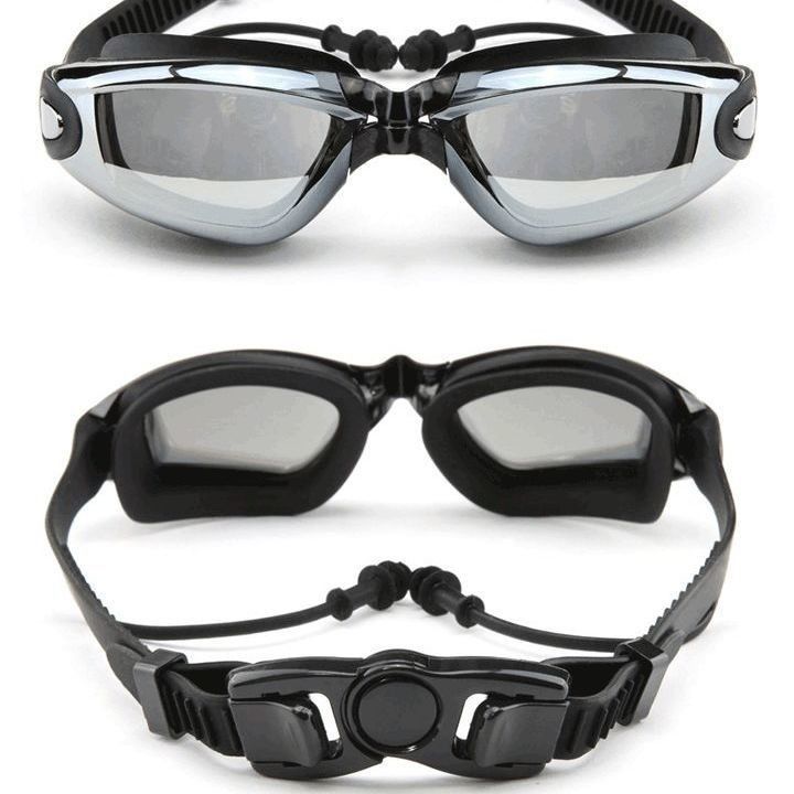 for Men Women, Non-Prescription And Prescription Options, Large Frame, Waterproof Swimming Goggles With Hat, Anti-Fog,_voghion.com