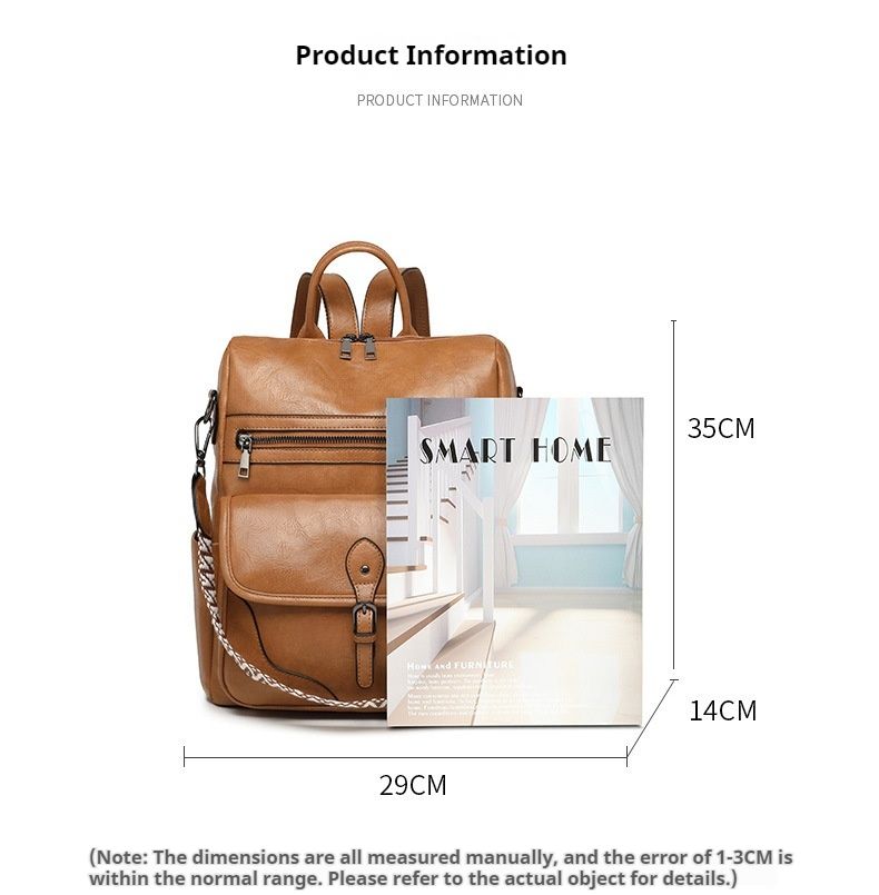 Women's backpack lightweight retro backpack for girls, large capacity casual travel dual-use shoulder bag_voghion.com