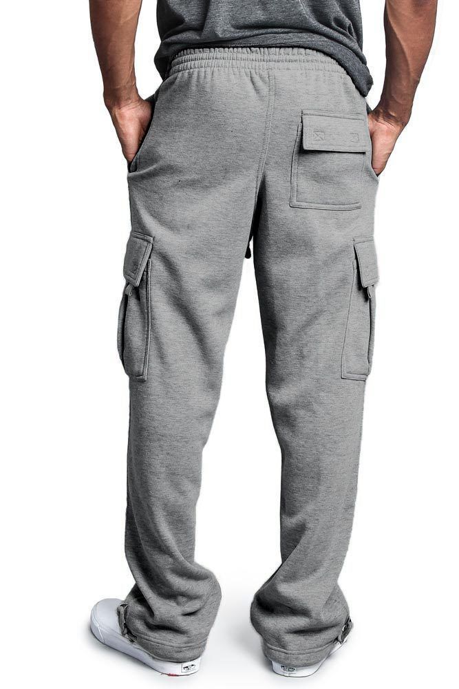Men's Casual Drawstring Elastic Leg Pants Vintage Baggy Multi-pocket Overalls Sweatpants_voghion.com