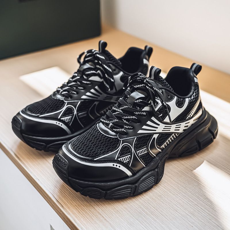 Fall/Winter 2025 New Breathable Mesh Sneakers Chunky-Sole Casual Dad Shoes Stylish And Versatile_voghion.com