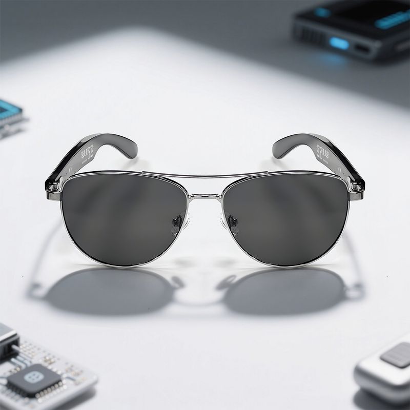 GT32 Auto On/Off Bluetooth Glasses With Metal Spring Hinge - AI Smart Glasses For Music & Calls_voghion.com