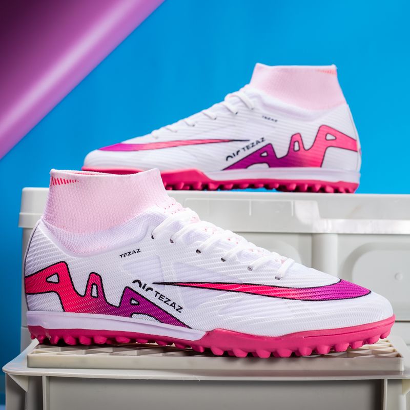 Scarpe da calcio alte da uomo, da esterno e da interno, da ginnastica, con tacchetti TF, sportive, per adolescenti_voghion.com