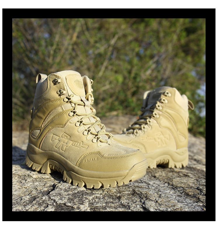 Große Größe Neue High-Top Outdoor Taktische Stiefel Wüstenstiefel Herren Warme Schneestiefel Wanderschuhe_voghion.com