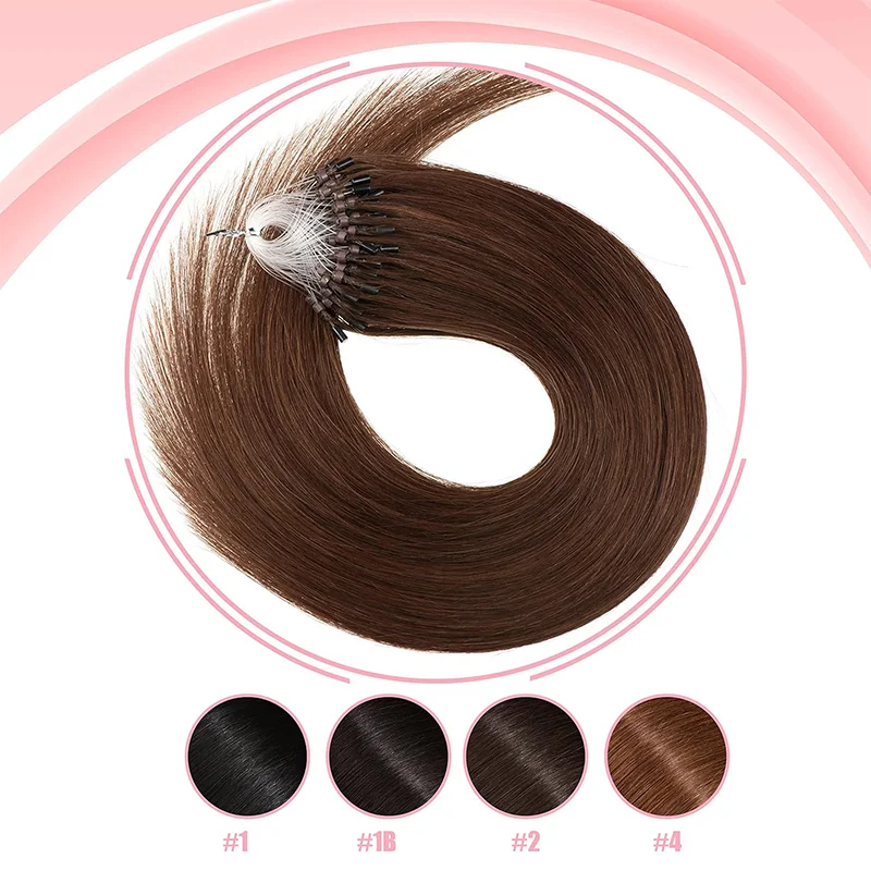 Extensions de cheveux humains Micro Link Extensions de cheveux humains Microlink - Couleur #4_voghion.com