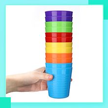Lot de 36 gobelets réutilisables en plastique incassables et empilables pour enfants de 227 ml, pour jus de fruits et boissons, pour tout-petits, bébés et enfants_voghion.com