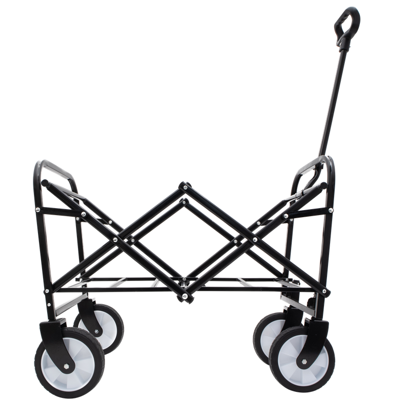 Minimeetall Colorful Collapsible Foldable Wagon Cart With Strapping System, Beach Wagon ,Utility Wagon Grocery Cart Camping Shopping Sports Gardeing Fishing Supports 225lbs,green Line_voghion.com