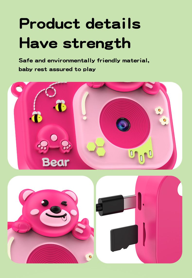 【High Quality】 New Children's Wih Fron And Rear Dual Cameras, Caroon Camera Oy, High-Resoluion, Phoo-Aking, Shockproof, Baby_voghion.com