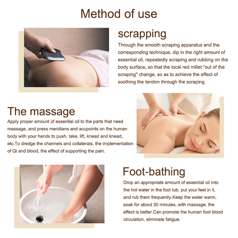 Bellezza, Cura della pelle, Bellezza, Massaggio completo allo zenzero, Olio essenziale, Salone di bellezza Olio per raschiatura del corpo da 30 ml_voghion.com