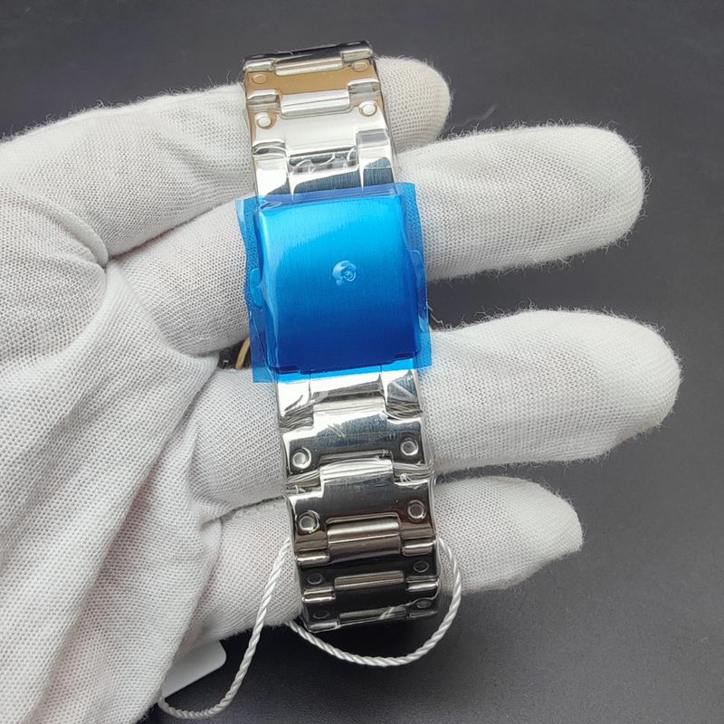 Geschenkbox Uhrenset Herren Quarz Wasserdicht Kalender Uhr Armband Stahlband_voghion.com