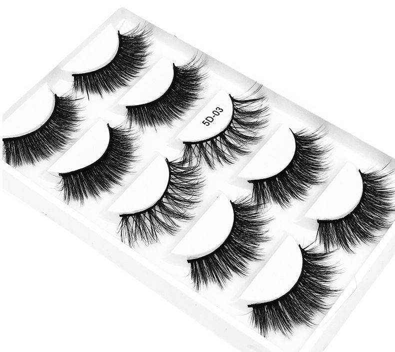 Lash extension set Laser Box 5 pairs of mixed false eyelashes Thick natural slender long eyelashes Multi-level soft false eyelashes_voghion.com