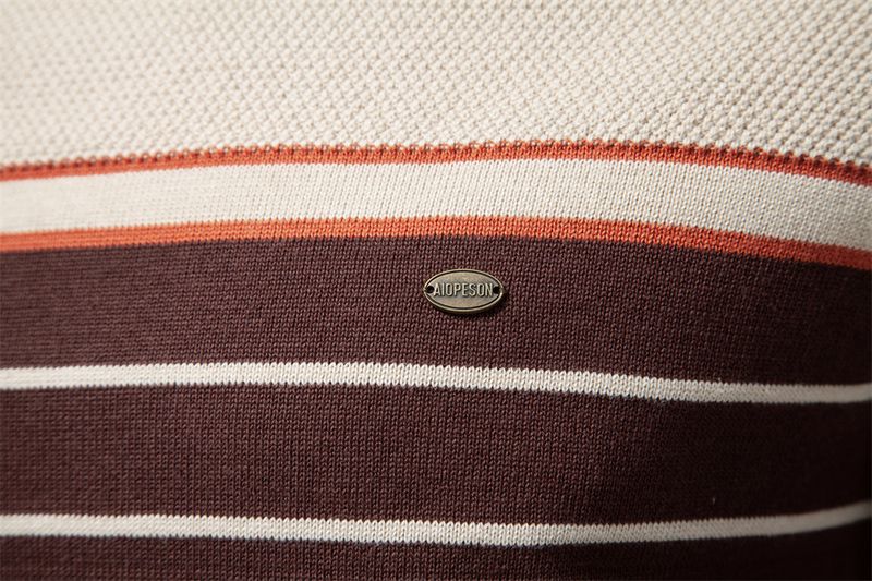 Men's Clothing New Striped Color Matching Long Sleeved Men's Knitted Sweater Fashionable Round Neck Men's Casual Sweater_voghion.com