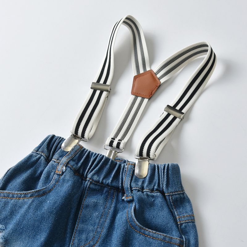 Completo da uomo primaverile e autunnale per ragazzo, papillon da uomo, completo di tuta in denim color kaki con foro strisciante_voghion.com