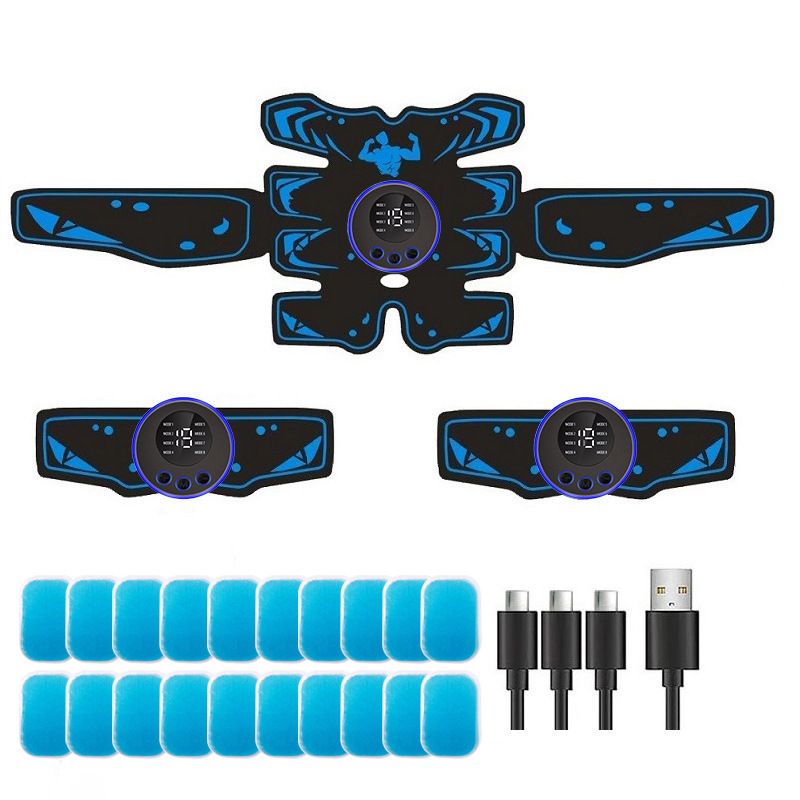 Nuova cintura massaggiante EMS per uomini e donne, dispositivo per esercizi di allenamento a casa, adesivo per muscoli addominali pigri, attrezzatura per il fitness_voghion.com