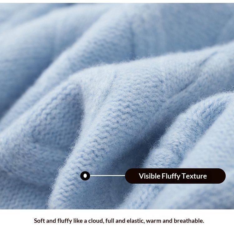 Nordmann 24 Autumn Winter 5-Needle Thickened Crew Neck Men's Long Sleeve Pullover Sweater Diamond Twist Wool Knitted Base Layer_voghion.com