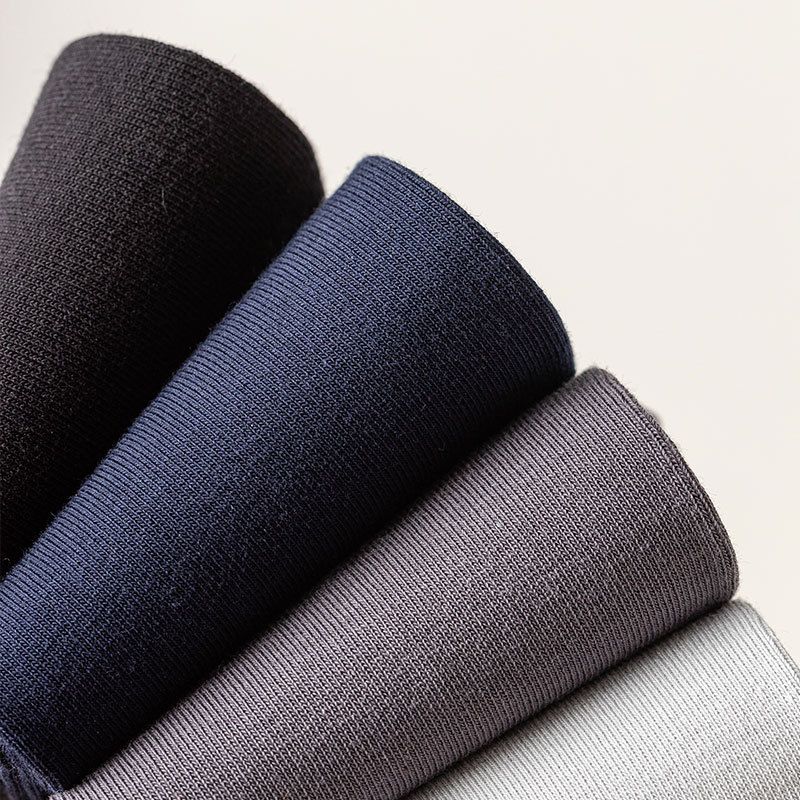 Vīriešu zeķes tīras kokvilnas viduscaurules sporta zeķes pavasara un rudens vienkrāsainas dezodorējošas zeķes vīriešiem pret pīlingu kokvilnas zeķes bez kauliem_voghion.com