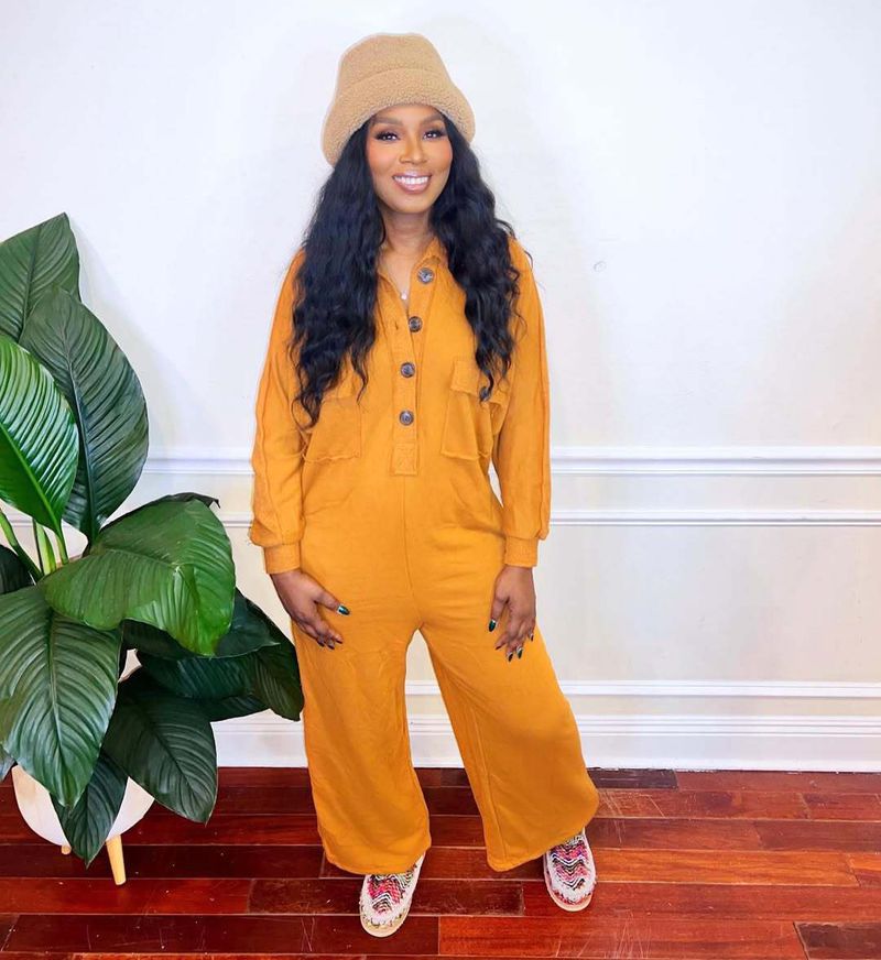 Combinaison en jean oversize – Combinaison décontractée à jambes larges avec col à revers, tenue une pièce streetwear_voghion.com