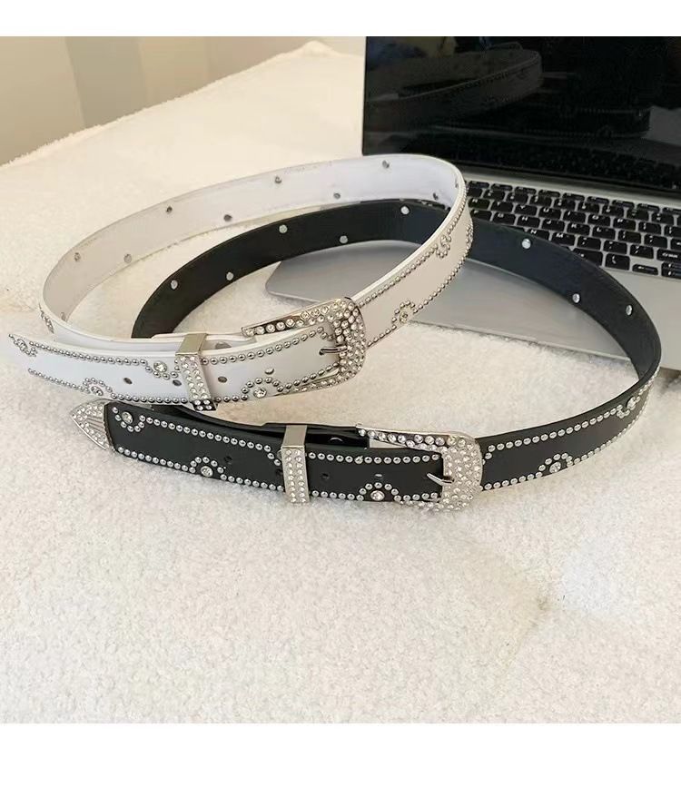 Strassgürtel, Damenstil, breiter Gürtel im INS-Stil, modisches und einzigartiges Design, passend zu Jeans, multifunktional und modisch._voghion.com