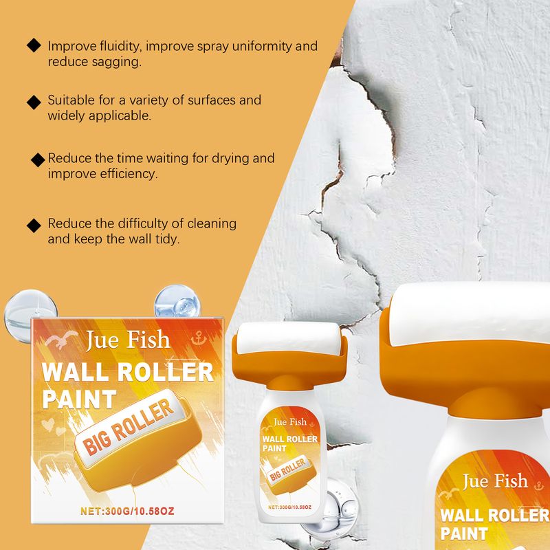 Wall Repair Roller Paint, Care Wall Hole Peeling Cracking Nail Eye Wall Paint Wall Repair Cream_voghion.com