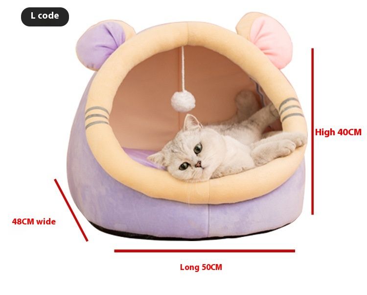 Closed Small Four Seasons Universal Dog Removable and Washable Pet Cat Nest_voghion.com