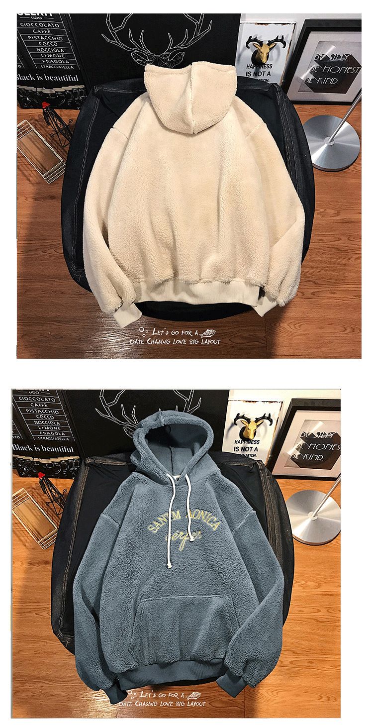 Koreanischer Streetwear-Hoodie – Übergroßer Pullover mit Fleecefutter für Männer, Unisex-Design mit kuscheliger Sherpa-Innenseite, trendige Freizeitkleidung (M-3XL)_voghion.com